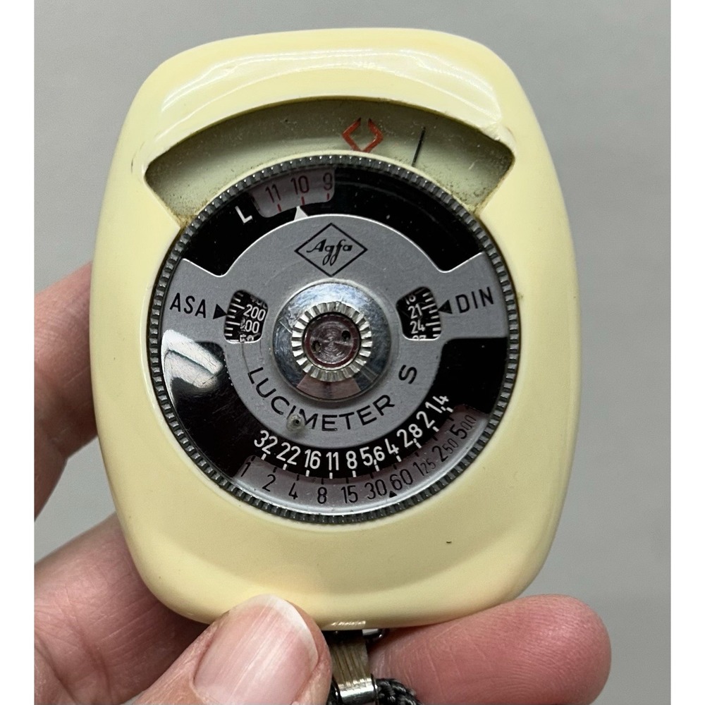 Vintage Agfa Lucimeter-S Light Exposure Meter Compact 1958 - WORKS (SH3)